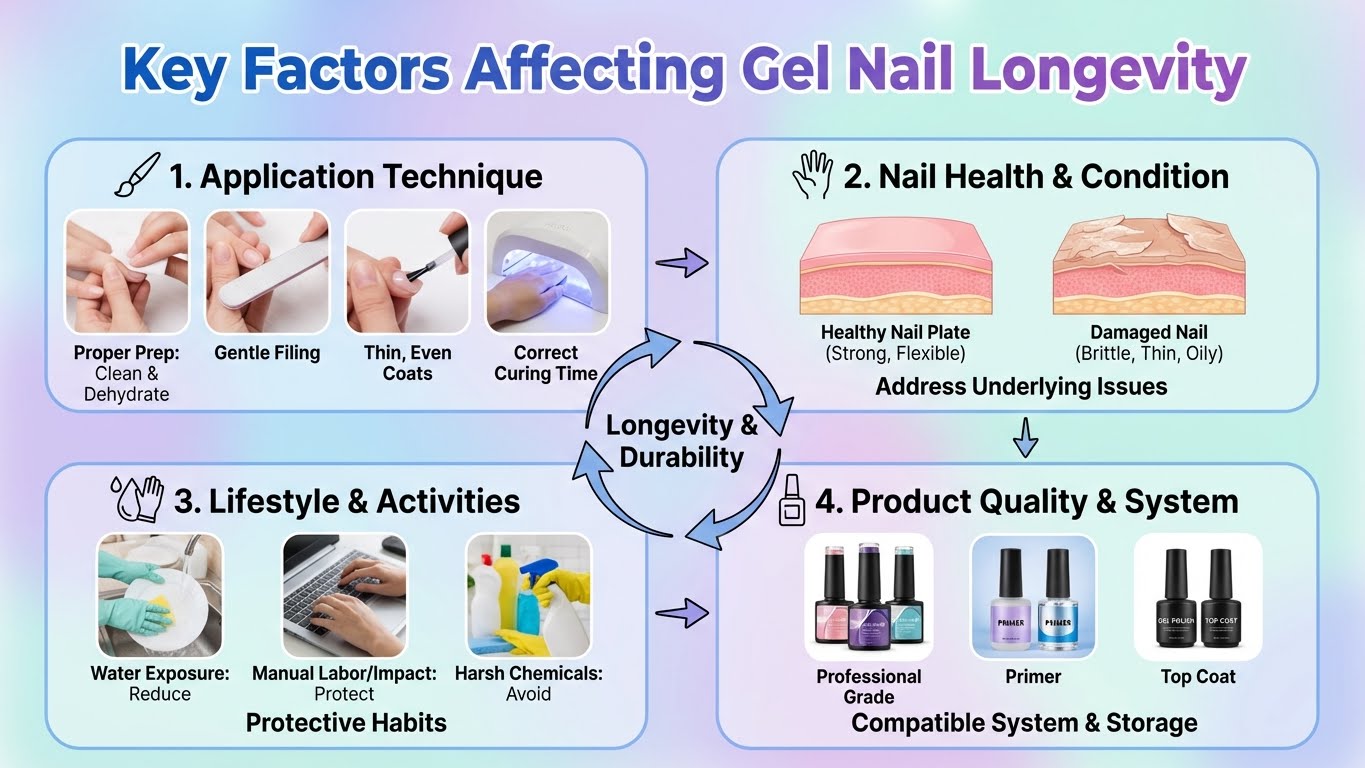 How Long Do Gel Nails Last and Tips to Prolong Their Durability | NailPrime - Factors Affecting Their Longevity