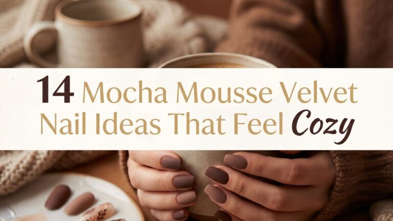 14 Mocha Mousse Velvet Nail Ideas That Feel Cozy