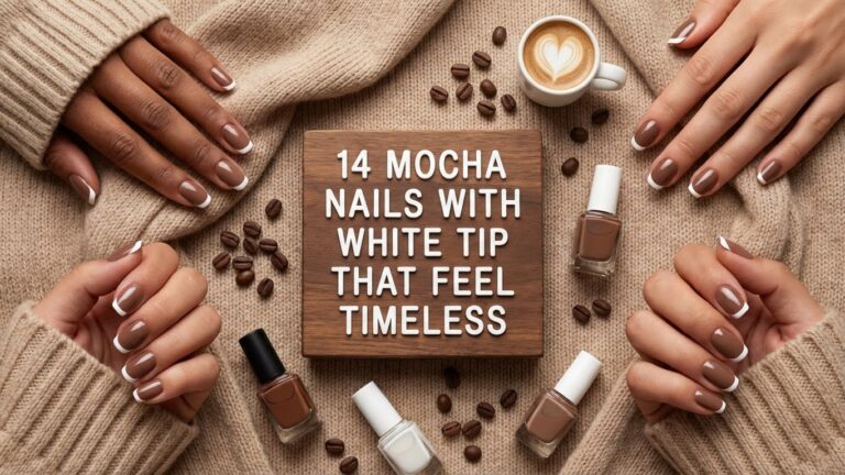 14 Mocha Nails With White Tip That Feel Timeless