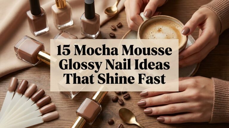 15 Mocha Mousse Glossy Nail Ideas That Shine Fast 15 Mocha Mousse Glossy Nail Ideas That Shine Fast