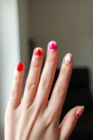  Minimal Heart Accent Nails