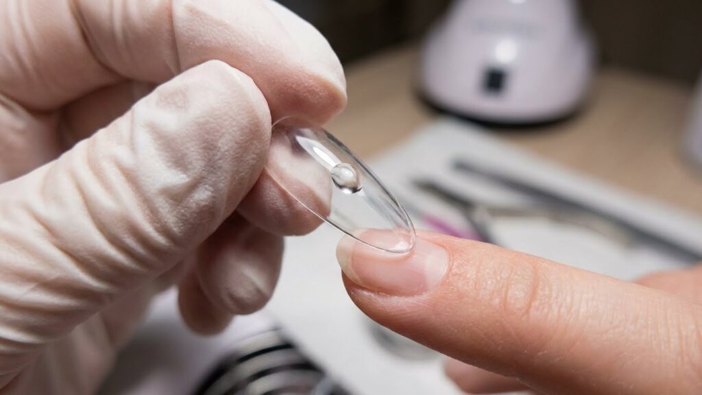 Aligning and Pressing Fake Nails