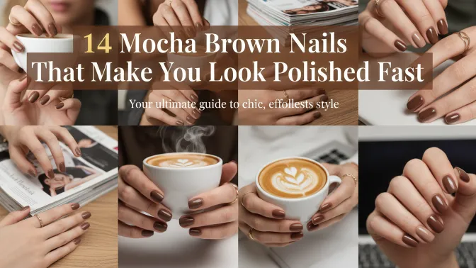 14 Mocha Brown Nails That Make You Look Polished Fast 14 Mocha Brown Nails That Make You Look Polished Fast