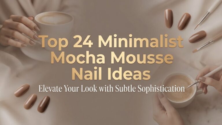 Top 24 Minimalist Mocha Mousse Nail Ideas