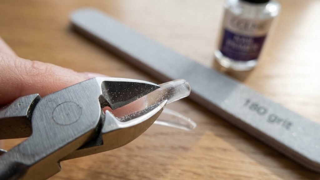 Trimming and Filing Fake Nails