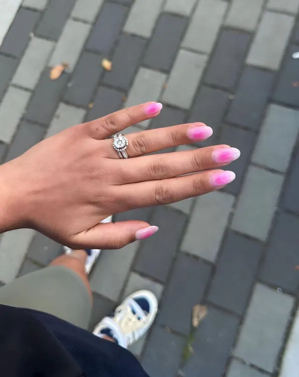 Blushing Pink Ombré Valentine’s Day Nails