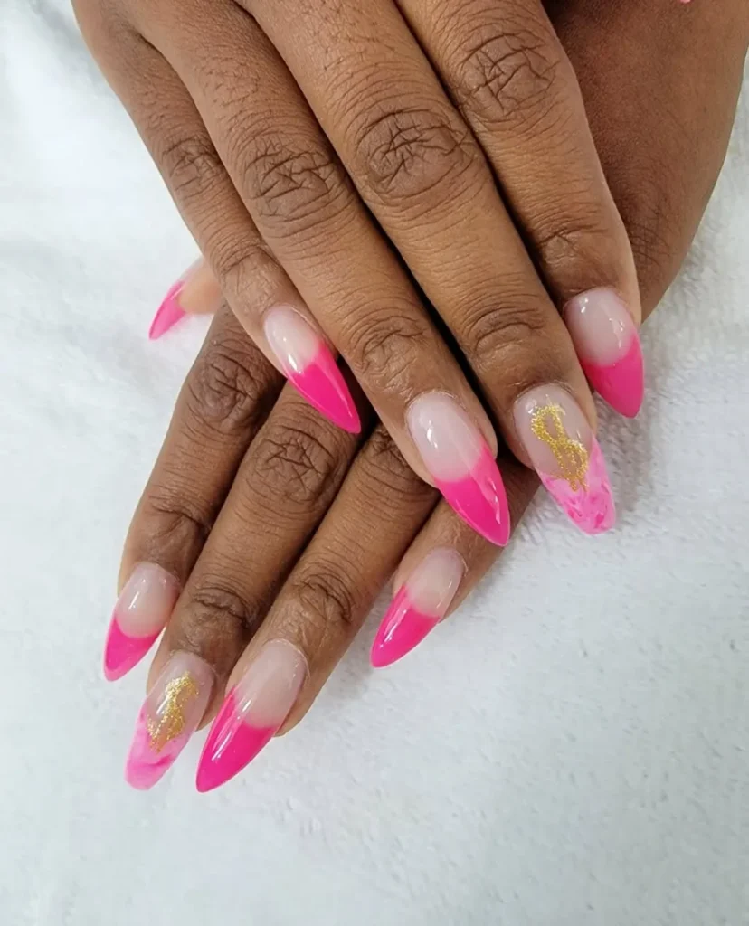 Hot Pink French Tips