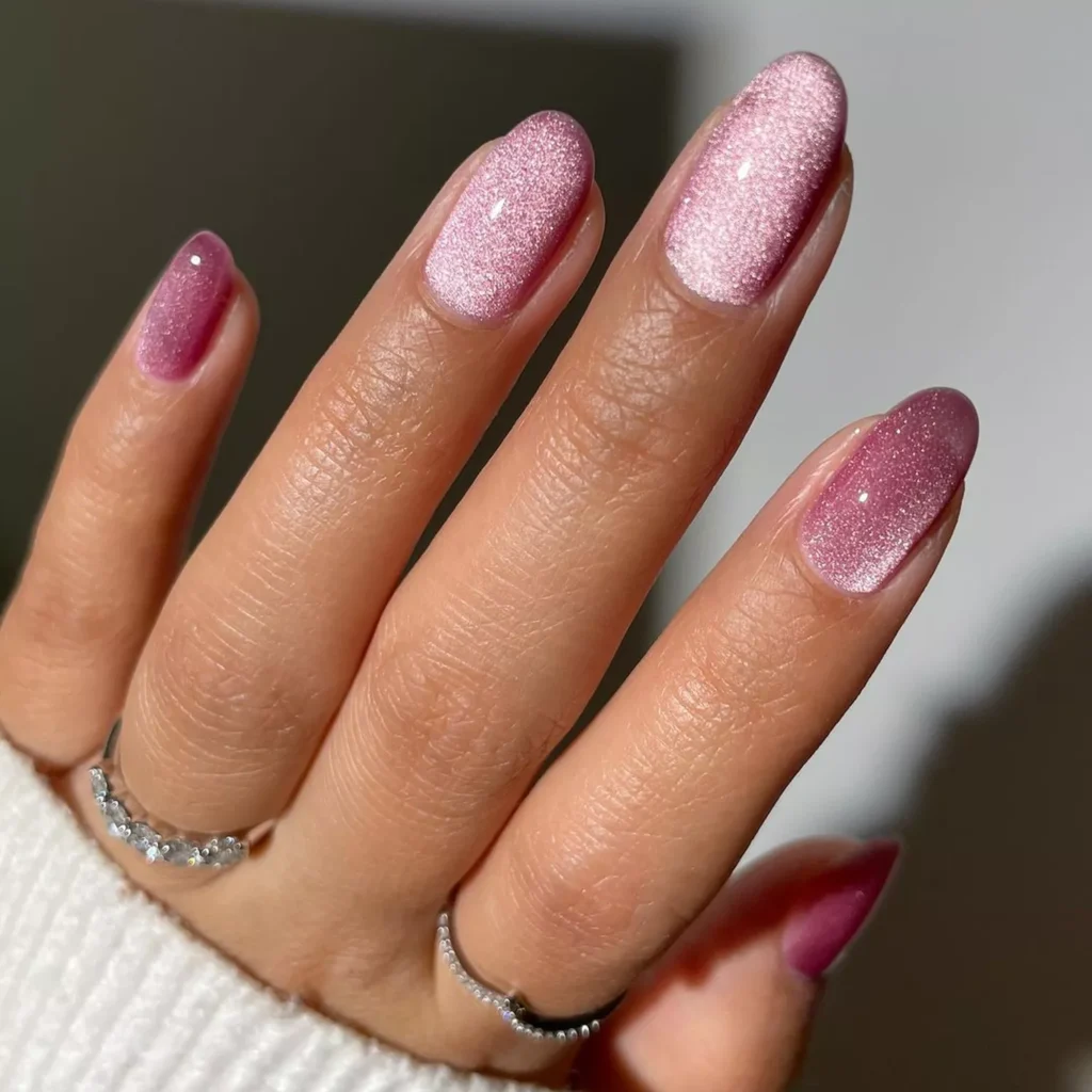Mauve Velvet Nails