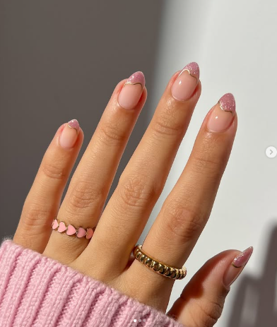 Metallic French Nails