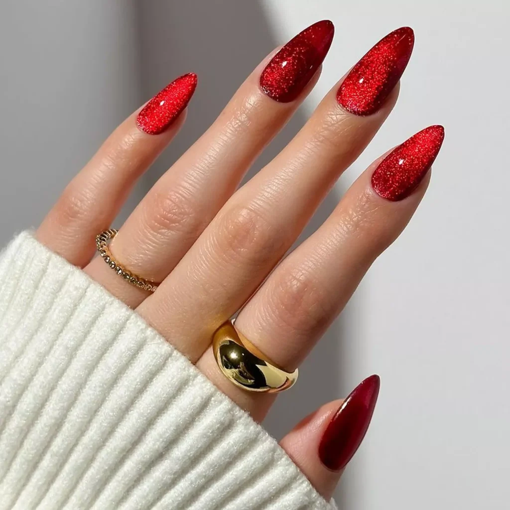 Poison Apple Red Velvet Nails