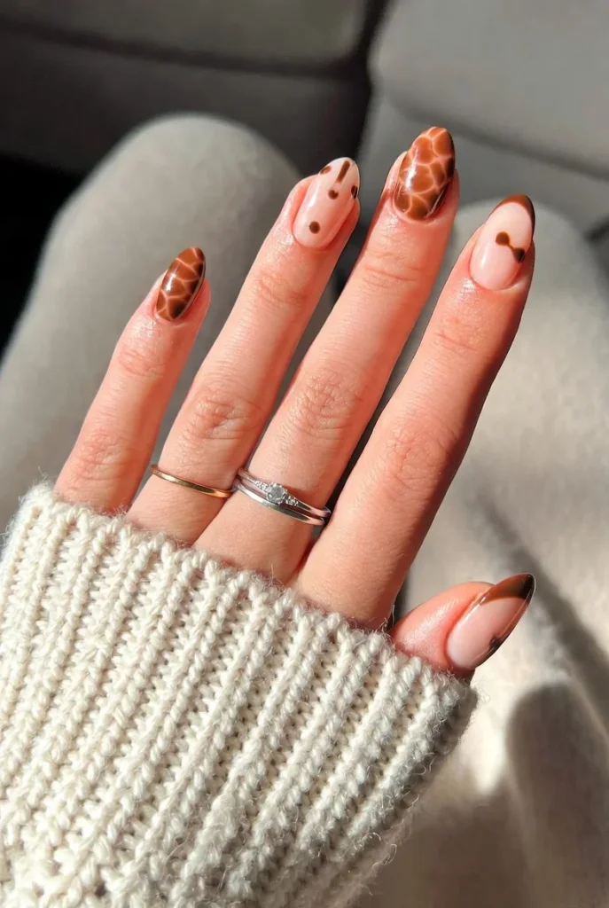 Brown Abstract Almond Mix