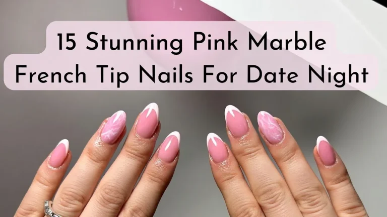 15 Stunning Pink Marble French Tip Nails For Date Night