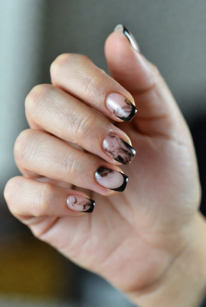Smoky Marble French Tips