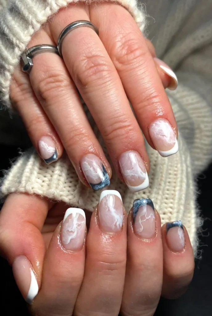 Blue Swirl French Marble