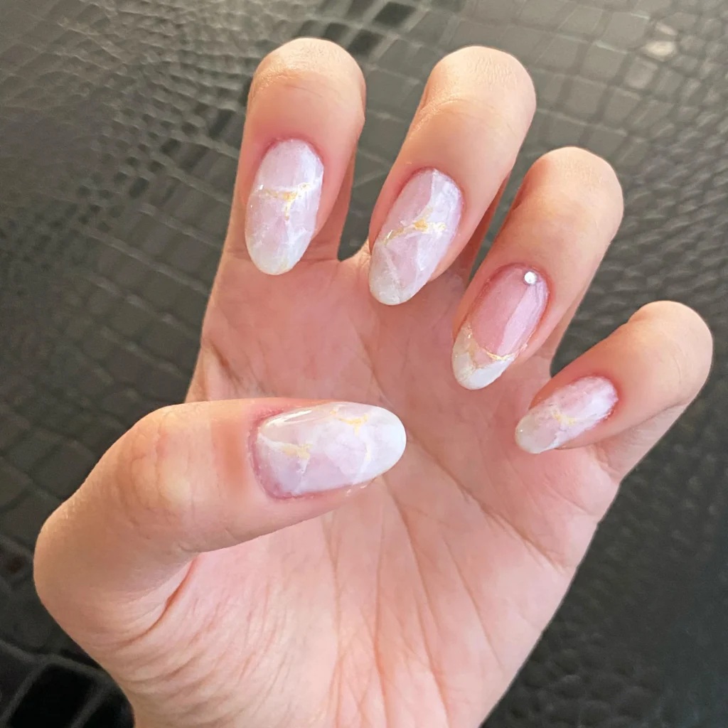 Pink Marble Gold Veins