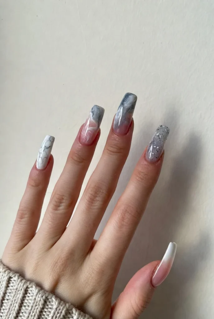  Long Coffin Marble Mix