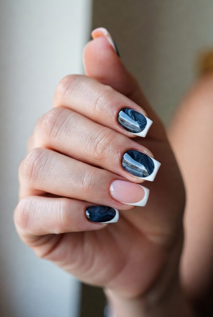 Blue & Black Marble Mix