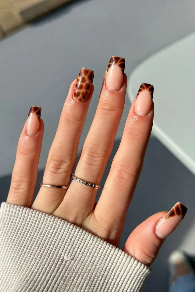 Long Square Tortoiseshell Tips