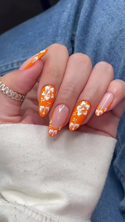 Luxury Pink Floral Nails