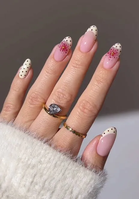 Tropical Floral Nail Design