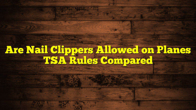 Are Nail Clippers Allowed on Planes TSA Rules Compared