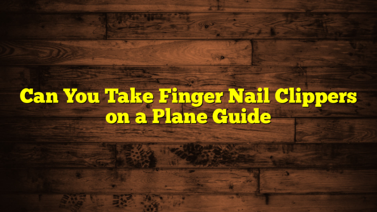 Can You Take Finger Nail Clippers on a Plane Guide