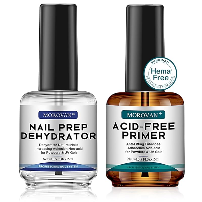 Morovan Professional Nail Dehydrator & Acid-Free Primer for Gel & Acry