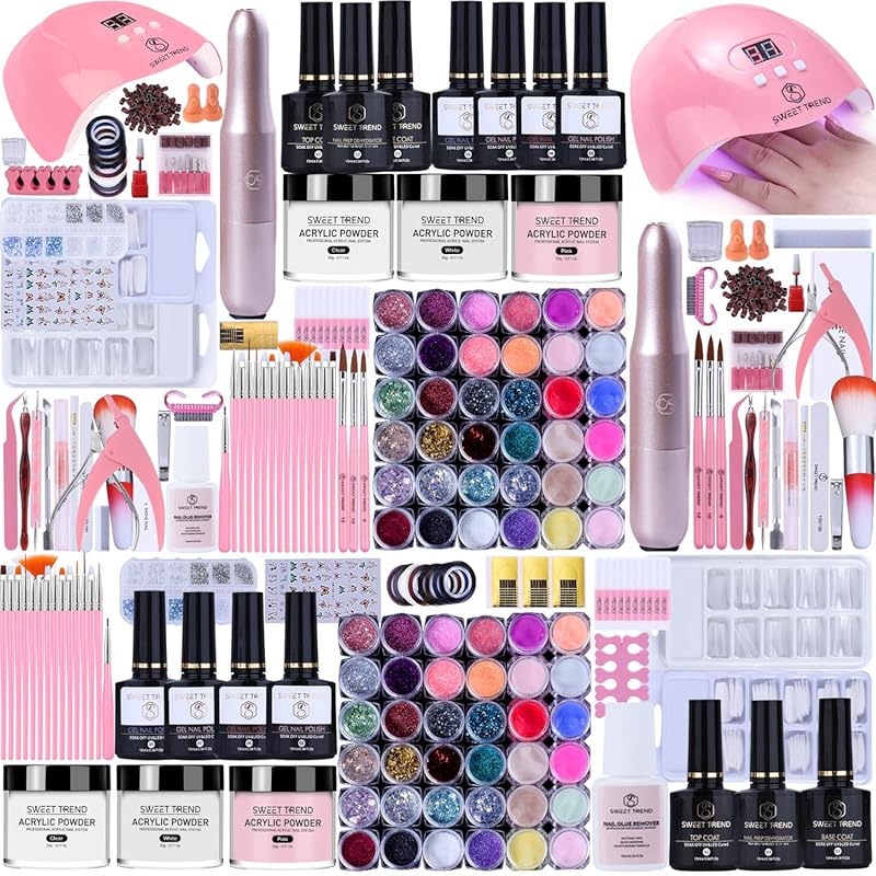 Professional Acrylic Nail Kit for Beginners: Complete Set with Powder,