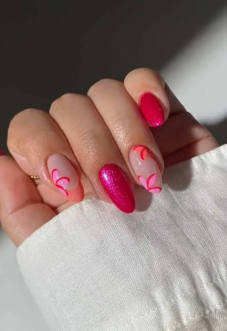 White Daisy French Nails