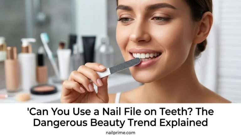 professional dental visit for tooth reshaping instead of nail file on teeth