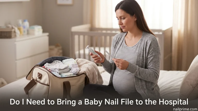 safely using a baby nail file on newborn fingernails