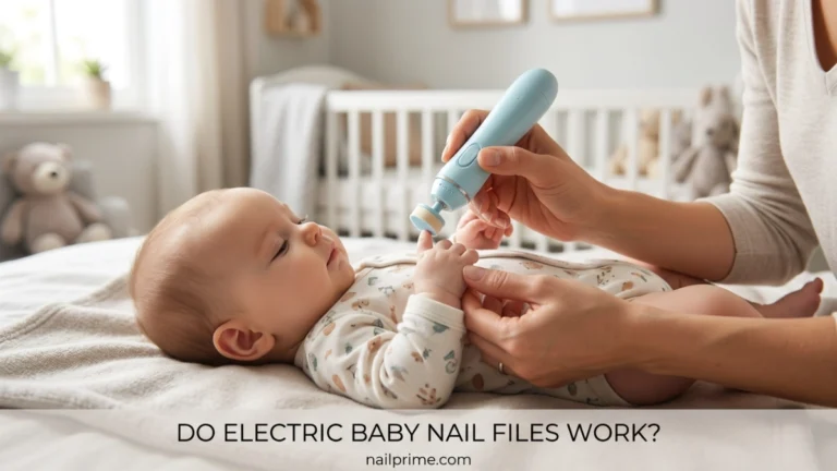 Electric baby nail file compared with manual baby nail care tools