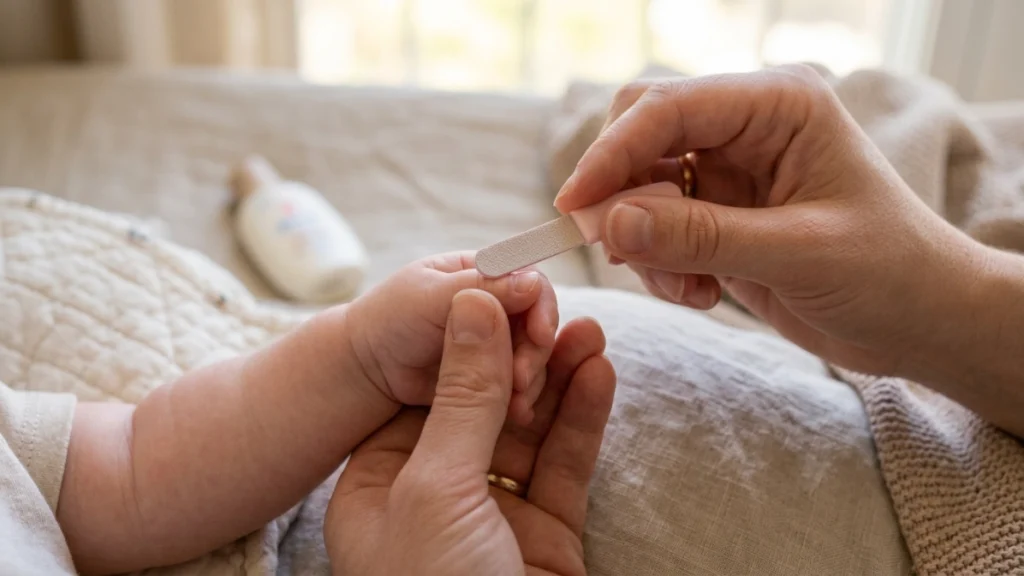 how to safely use a baby nail file