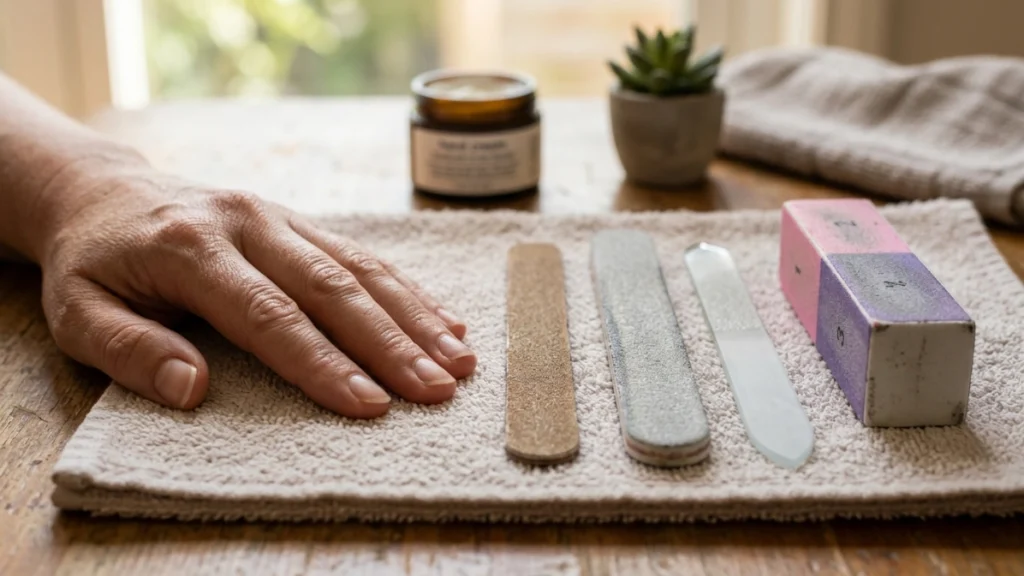 Different pharmacy nail file types for natural nails