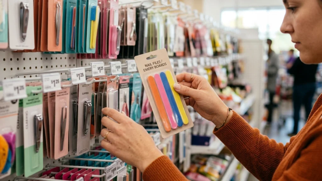 does 5 below have nail files displayed with basic manicure tools
