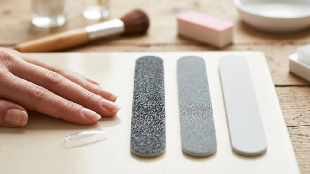 nail file grit comparison for natural and artificial nails