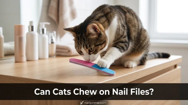 different nail file types and materials kept safely away from cats
