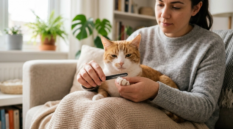 Can you use nail files on cats for gently smoothing sharp claws