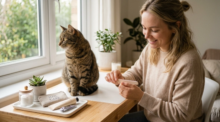 Do cats like nail files when they see them during a manicure?