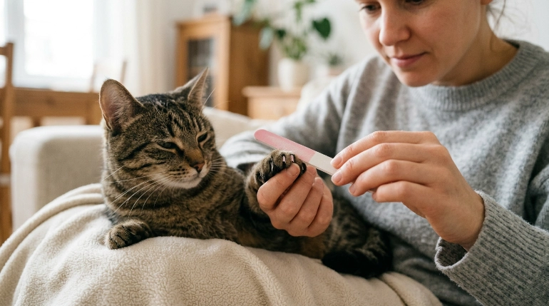 Do nail files work on cats for smoothing sharp claws safely
