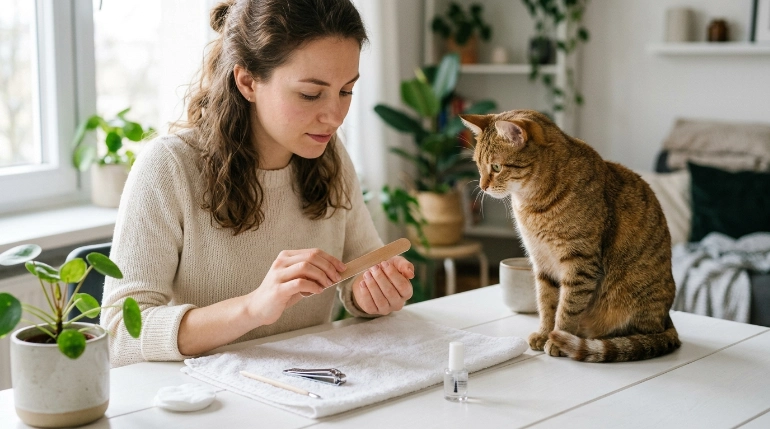 Why do cats hate nail files while owners do their nails