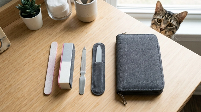 nail file types and cat safety including emery glass metal and foam files