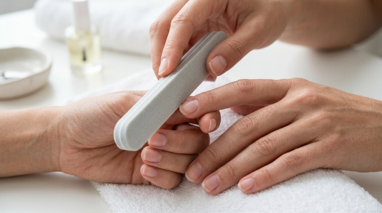 How to use a nail buffer safely on natural nails