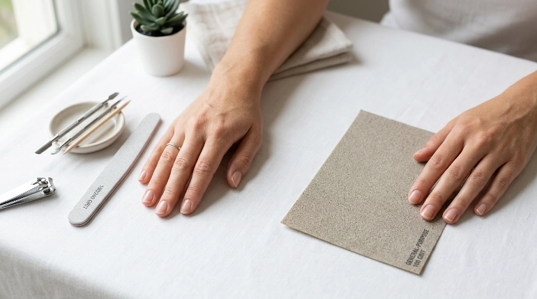 Are nail files and sandpaper the same comparison showing a nail file beside sandpaper