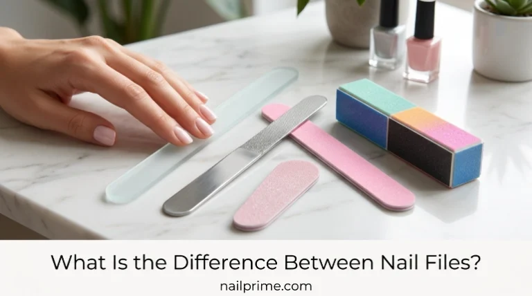 What is the difference between nail files including glass, emery, metal, and ceramic types