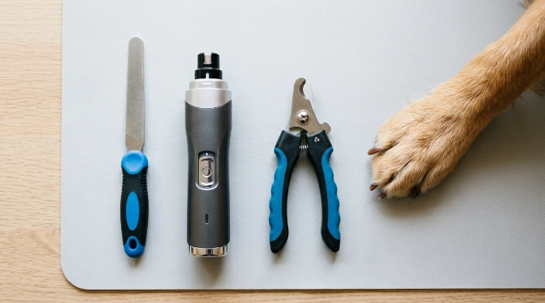 dog nail file vs grinder vs clippers safety comparison