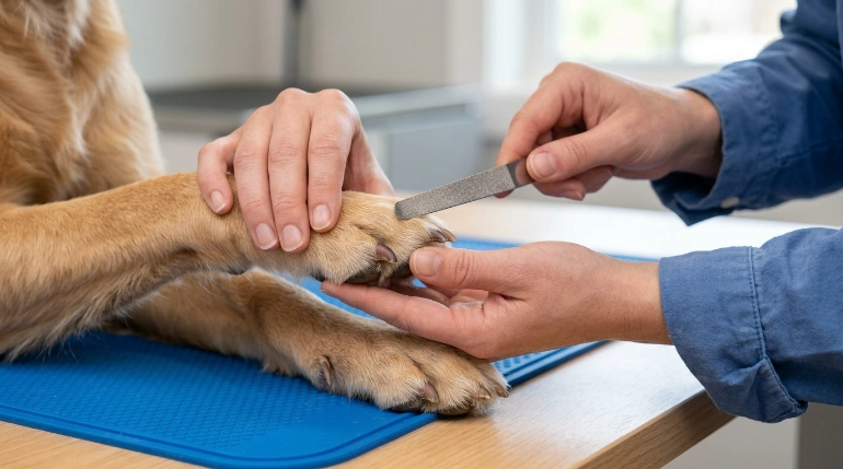 how to file dog nails safely without hitting the quick