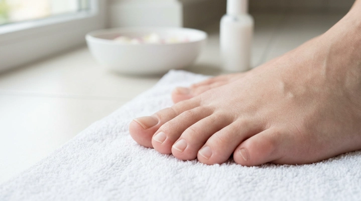 What does a healthy toenail look like with smooth normal toenails