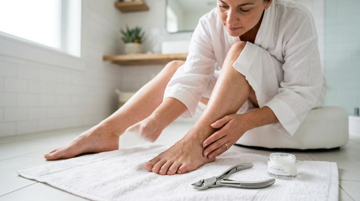 How to maintain healthy toenails at home with clean nail care tools