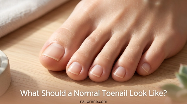 What should a normal toenail look like healthy toenail example